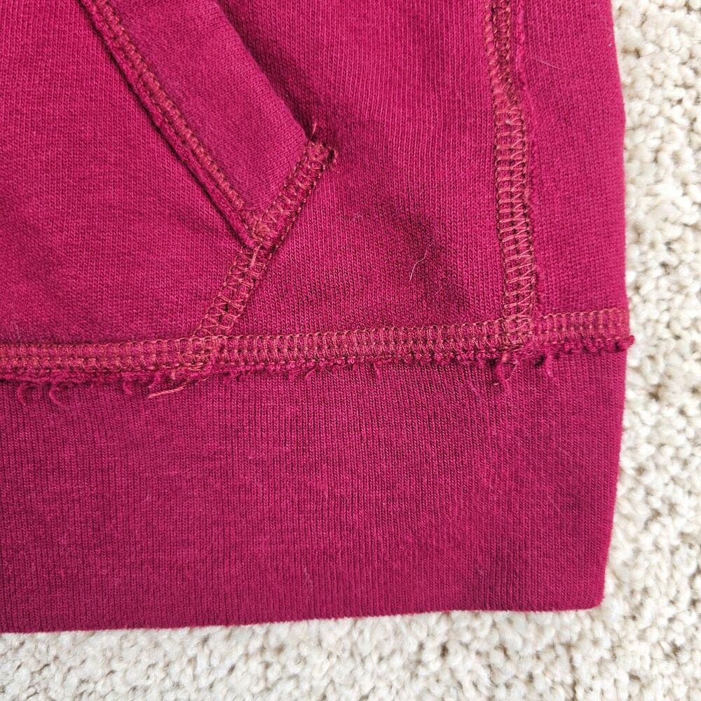 Hollister HCO Pacific Merchants Hoodie Women M Burgundy Y2K Full Zip Logo - Picture 9 of 14